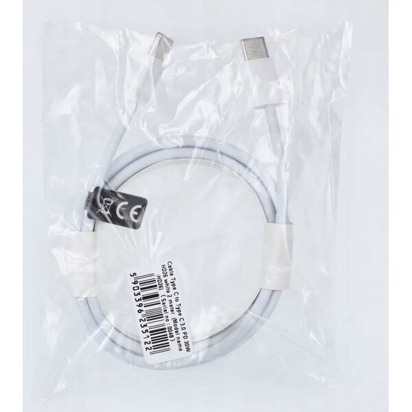 Kabel USB OEM USB-C - USB-C 2 m Biały 13845218 5903396235122