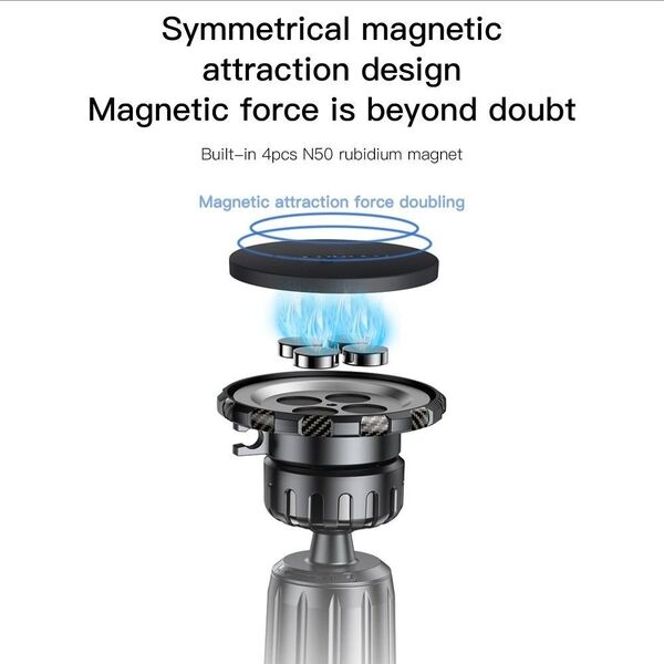 ForCell FORCELL F-Grip MagElite uchwyt samochodowy do kratki wlotu magnetyczny czarny 13845303 5903396236792