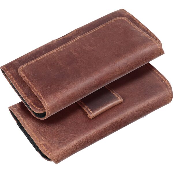 OEM Kabura uniwersalna do paska skórzana ROYAL Crazy Horse pozioma rozmiar M do IPHONE 12 MINI / 13 MINI / SAMSUNG A40 / S8 / XIAOMI 12 / Redmi 5A brązowa 13845504 5903396251290