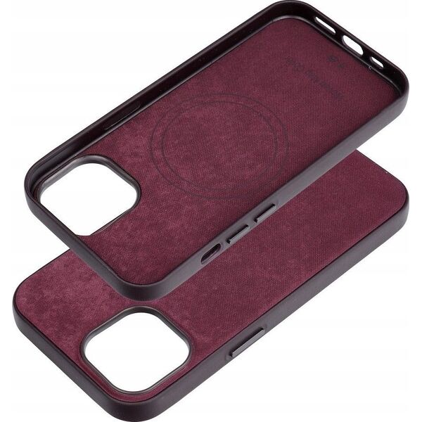 OEM Futerał WOVEN MAG COVER kompatybilny z MagSafe do IPHONE 15 burgundowy 13845629 5903396258114
