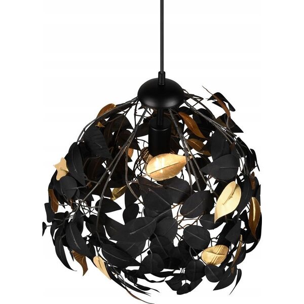 Lampa wisząca DELIGHT Trio Rl Leavy R10461932 lampa wisząca zwis 1x28W E27 czarna 13849617 4017807522631