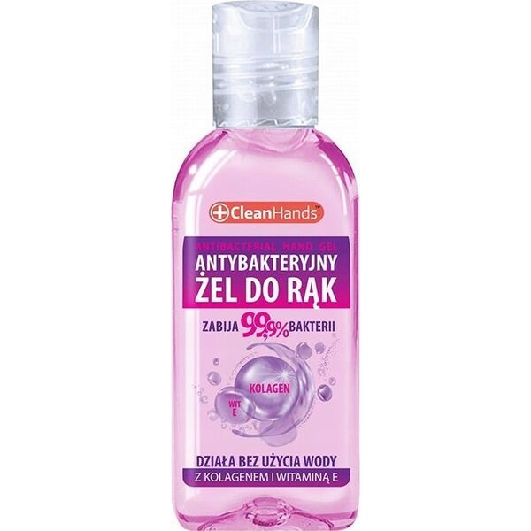 Chemia Antybakteryjny żel do rąk CLEAN HANDS, z kolagenem i witaminą E, 50 ml 13857739 5901185014750