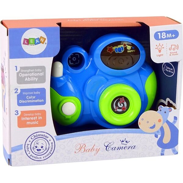 LeanToys Interaktywny Aparat Fotograficzny Dla Malucha Światło Dźwięk Niebieski 13869038 5904665997703