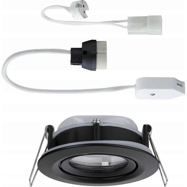 Paulmann Oprawa do wbudowania  NOVA LED PLUS DIM wychylna GU10 max.35W 93mm IP65 230V  czarny matowy / aluminum 13871976 4000870924600