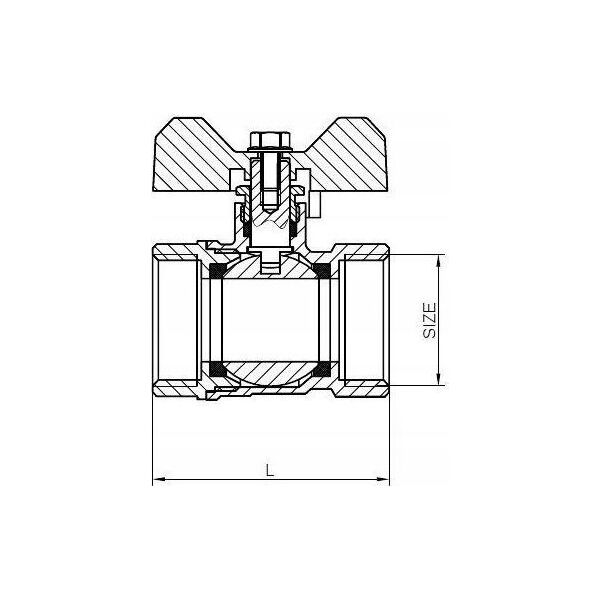 Hydroland Zawór kulowy do pieca Lechar ART.3434-20 kątowy ze śrubunkiem 3/4 niebieski 13872395 5907547679476