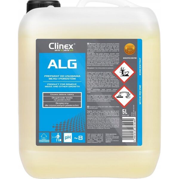 Clinex Clinex ALG - Płyn do usuwania mchu i porostów - 5 l 13873200 5907513275169