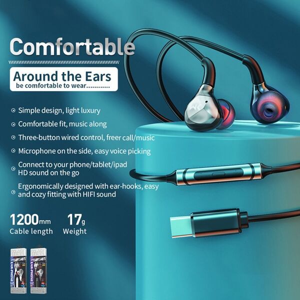 Słuchawki Wekome WEKOME YC06 Blackin Series - Słuchawki przewodowe HiFi jack 3,5 mm (Biały) 13874494 6941027632062