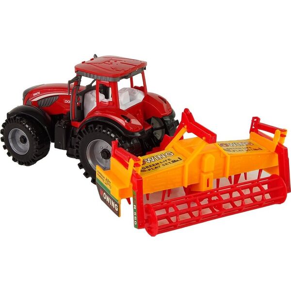 LeanToys Traktor z Kultywatorem Napęd Frykcyjny Czerwony 13875553 5905515353069