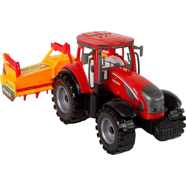 LeanToys Traktor z Kultywatorem Napęd Frykcyjny Czerwony 13875553 5905515353069
