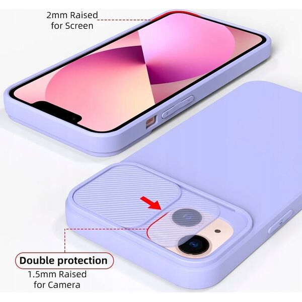 4kom.pl Futerał SLIDE do SAMSUNG A14 5G / A14 4G lawendowy 13875710 5903396208591
