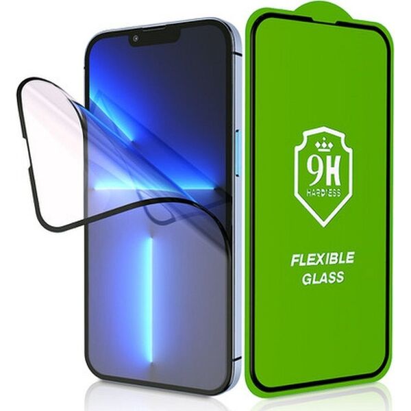 Partner Tele.com Szkło hybrydowe Bestsuit Flexible 5D Full Glue do iPhone 15 Pro Max czarny 13875820 5903396218774