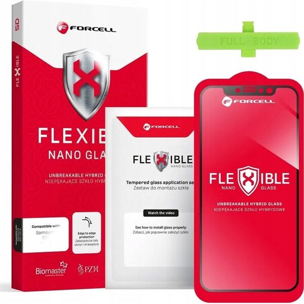 ForCell Forcell Flexible 5D - szkło hybrydowe do iPhone X/Xs czarny 13875894 5903396158032