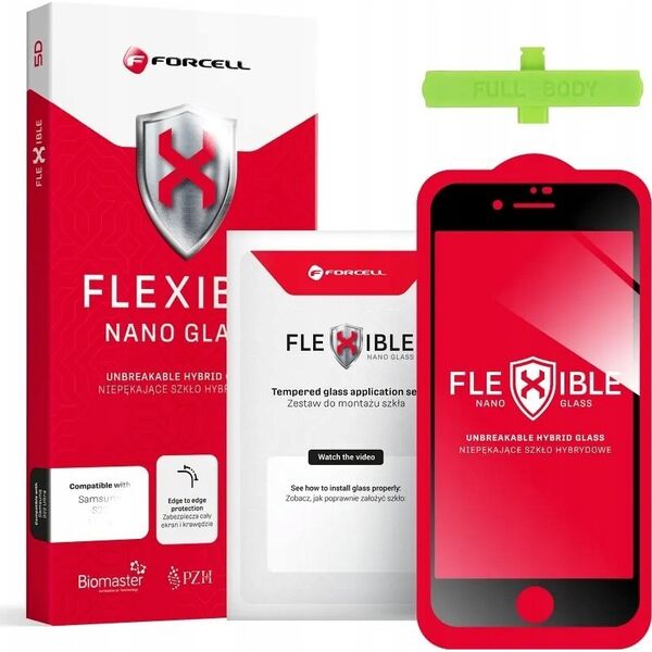 ForCell Forcell Flexible 5D - szkło hybrydowe do iPhone 7/8/SE 2020 czarny 13875914 5903396158001