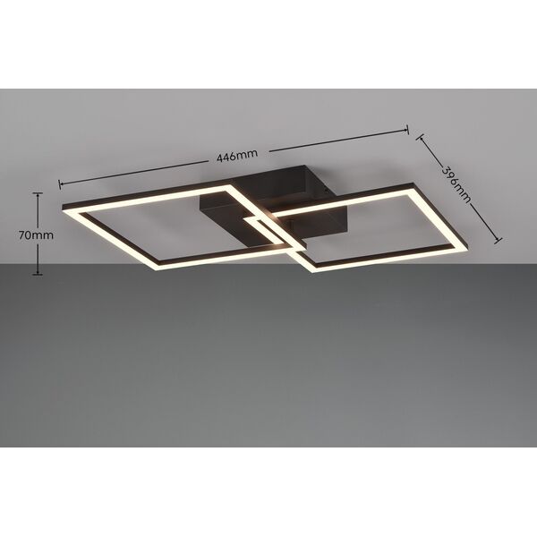 Lampa sufitowa DELIGHT Trio RL Trail R64492132 plafon lampa sufitowa 1x20W LED 3000K 2250lm czarny 13883480 4017807577112