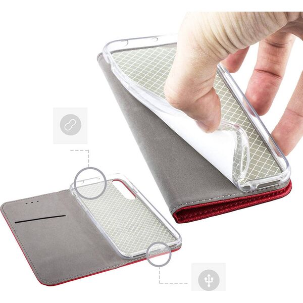 OEM Kabura SMART CASE Book do SAMSUNG A25 5G czerwony 13886268 5903396238536