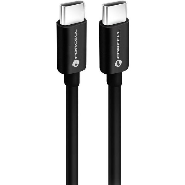 Kabel USB ForCell FORCELL F-ENERGY C338 kabel Typ C do Typ C PD QC4.0 3A 60W 2 m czarny 13886385 5903396220647