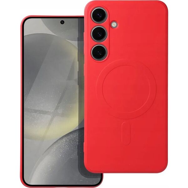 OEM Futerał SILICONE MAG COVER kompatybilny z MagSafe do SAMSUNG S24 Plus czerwony 13888455 5903396272936