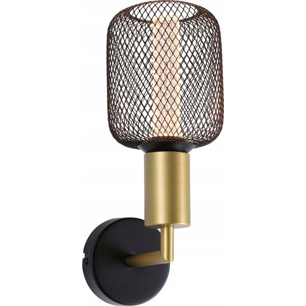 Kinkiet Paulmann Kinkiet ścienny RAVI E27 max.60W IP44 230V złoty / czarny matowy / metal 13897650 4000870711378