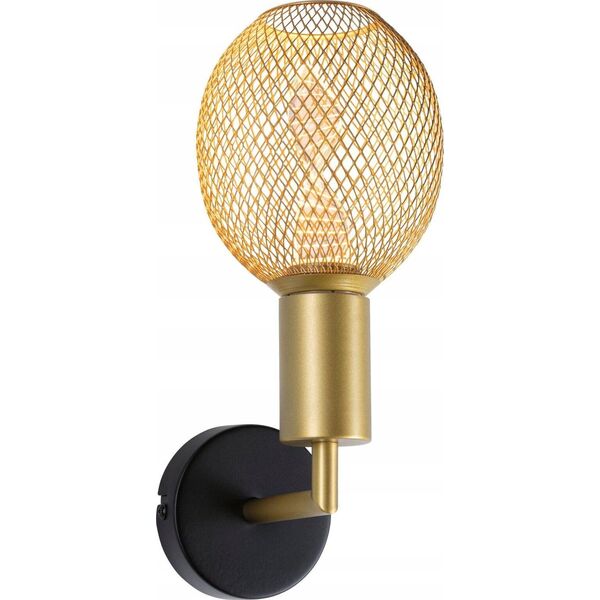 Kinkiet Paulmann Kinkiet ścienny RAVI E27 max.60W IP44 230V złoty / czarny matowy / metal 13897650 4000870711378