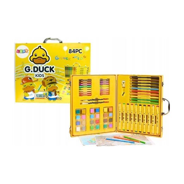 LeanToys Zestaw Artystyczny W Walizce Kaczka Żółta 84 El 13920188 5905991026785