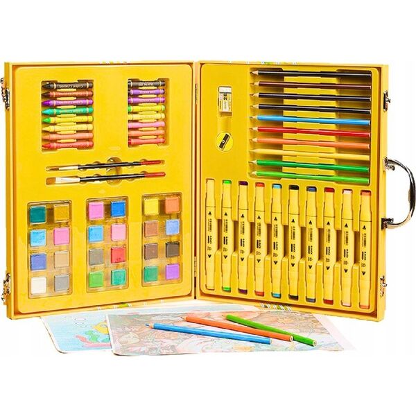 LeanToys Zestaw Artystyczny W Walizce Kaczka Żółta 84 El 13920188 5905991026785