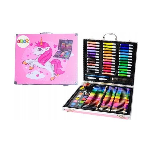 LeanToys Zestaw Artystyczny W Walizce Z Jednorożcem Różowa 150 EL 13920191 5905991026792