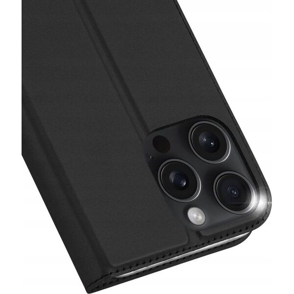 Dux Ducis Etui Dux Ducis Skin Pro na iPhone 16 Pro z klapką i miejscem na kartę - czarne 13921480 6934913004173