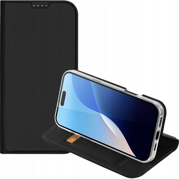 Dux Ducis Etui Dux Ducis Skin Pro na iPhone 16 Pro z klapką i miejscem na kartę - czarne 13921480 6934913004173