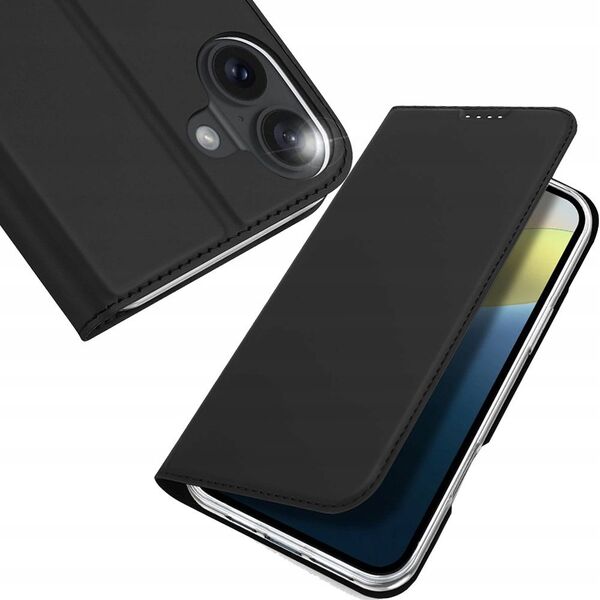Dux Ducis Etui Dux Ducis Skin Pro na iPhone 16 z klapką i miejscem na kartę - czarne 13921481 6934913004111