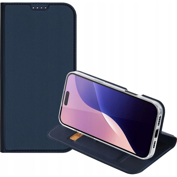 Dux Ducis Etui Dux Ducis Skin Pro na iPhone 16 Pro Max z klapką i miejscem na kartę - niebieskie 13921483 6934913004210
