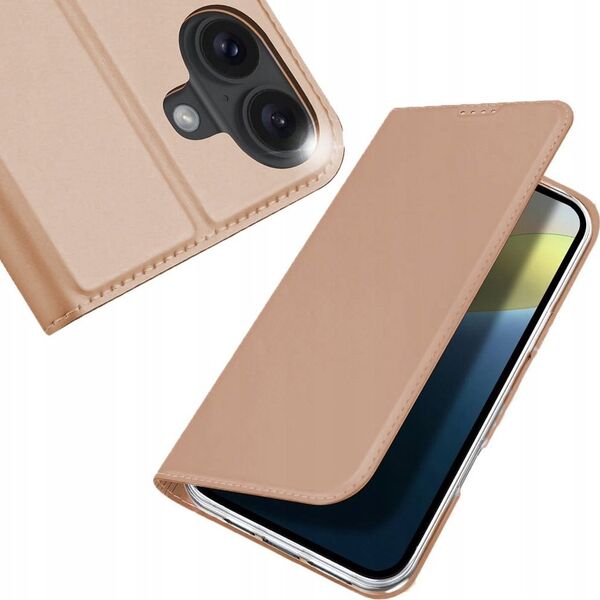Dux Ducis Etui Dux Ducis Skin Pro na iPhone 16 z klapką i miejscem na kartę - różowe 13921484 6934913004135