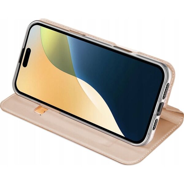 Dux Ducis Etui Dux Ducis Skin Pro na iPhone 16 z klapką i miejscem na kartę - różowe 13921484 6934913004135