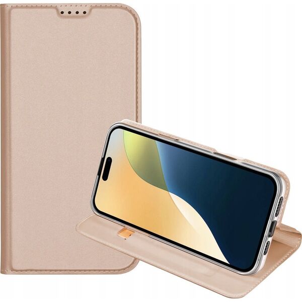 Dux Ducis Etui Dux Ducis Skin Pro na iPhone 16 z klapką i miejscem na kartę - różowe 13921484 6934913004135