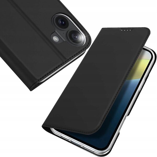 Dux Ducis Etui Dux Ducis Skin Pro na iPhone 16 Plus z klapką i miejscem na kartę - czarne 13921486 6934913004159