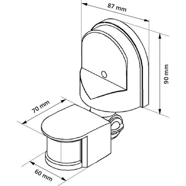Maclean Ścienny czujnik ruchu i zmierzchu Maclean, 180°, max. 1200W, szary, MCE25 GR 13928318 5902211135449