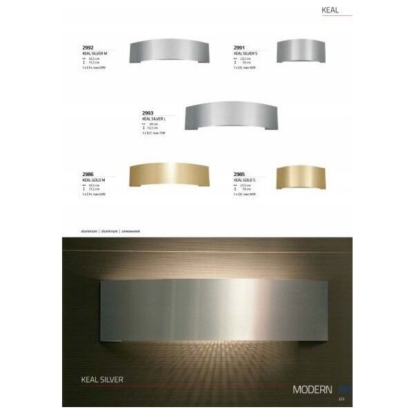 Kinkiet Nowodvorski Kinkiet Nowodvorski Keal S 2985 lampa ścienna 1x40W G9 złoty 13929217 5903139298599