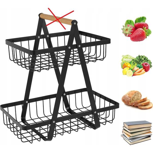 Elitehoff KOSZYK PIĘTROWY NA OWOCE PRZYPRAWY LOFT E-8084 13930535 5907768780845