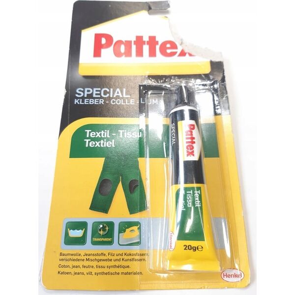Pistolet do kleju Norimpex Pattex Spezialkleber Textil, für gewebte Stoffe, Tube, 20g 13931530 4015000417310