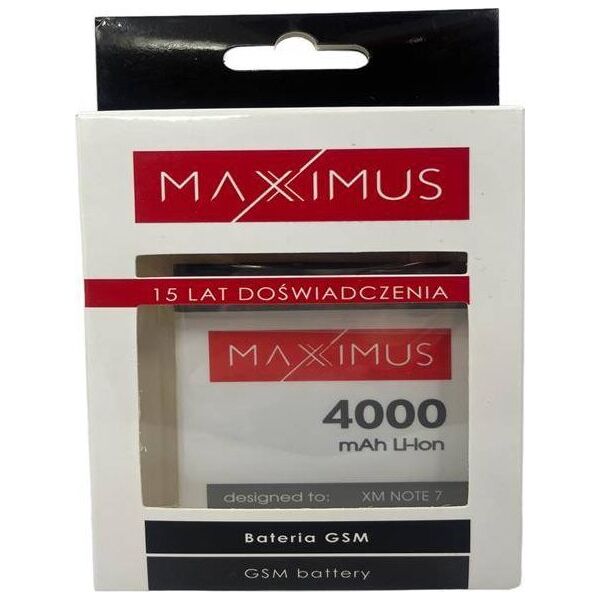 Bateria Maxximus BAT MAXXIMUS XIAOMI REDMI NOTE 7 4000 mAh, BN4A 13932713 5901313085430