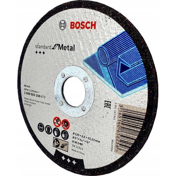 Bosch BOSCH TARCZA MET.125mm x 2,5mm x 22mm STANDARD FOR METAL 13933975 3165140658256