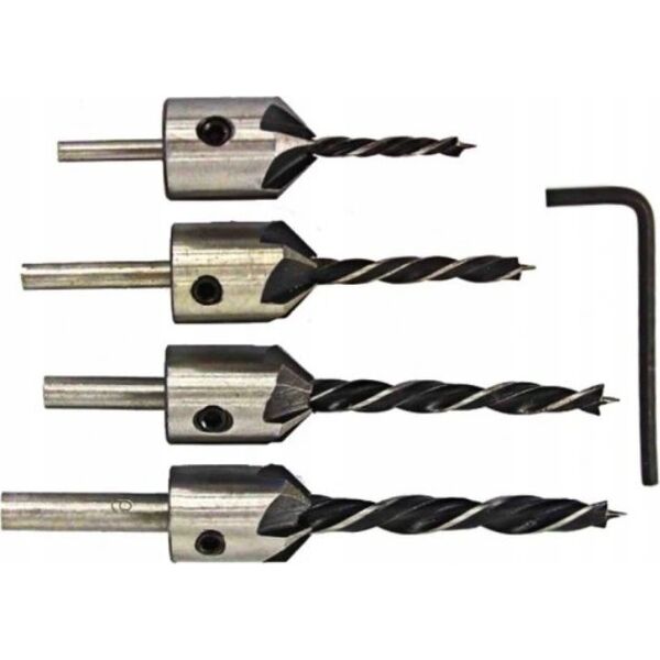 Wiertło Silver SILVER WIERTŁA DO DREWNA Z POGŁĘBIACZEM 3-6mm 5szt. 13935214 5907589366402