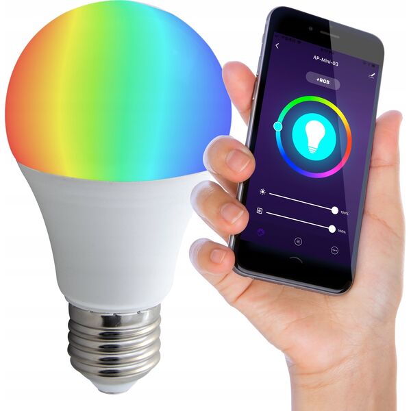 LVT LVT 0746 żarówka WiFi 1x12W E27 2700-6500+RGB biała 13936863 5908263381247