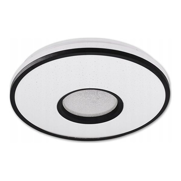 Lampa sufitowa LVT LVT Santo 4043 plafon lampa sufitowa z pilotem 1x24W LED 3000-6500K CCT 1680lm ściemnialny biały/czarny 13936959 5908263384453