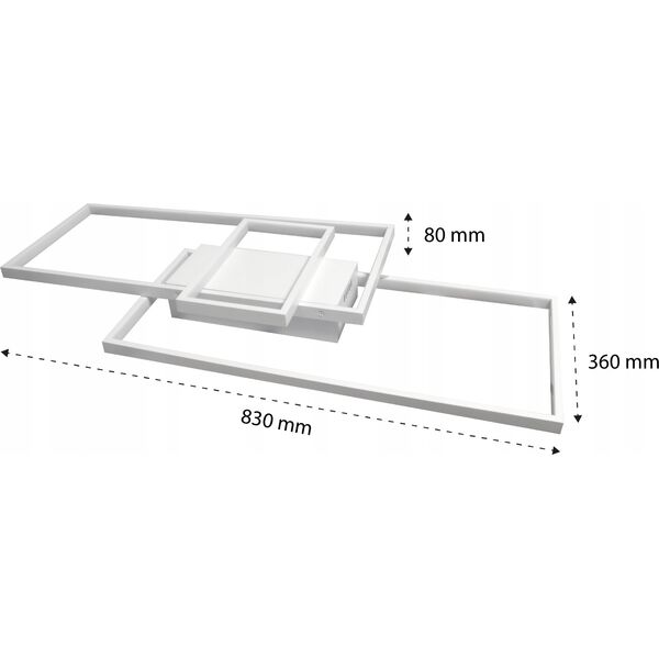 Lampa sufitowa LVT LVT Galaxis Vela 3335 plafon lampa sufitowa z pilotem 90W LED 3000-6500K CCT ściemnialny czarny/biały 13936962 5908263384187