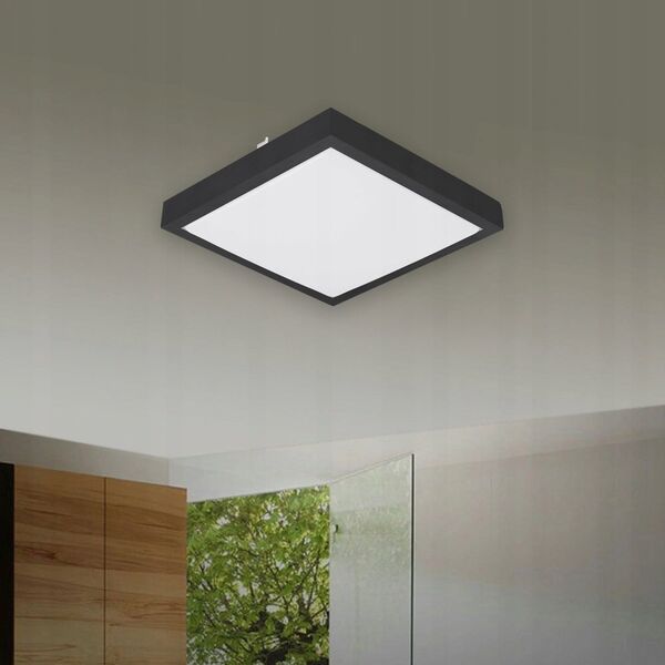 Lampa sufitowa LVT LVT Solen 4344 plafon lampa sufitowa 1x18W LED 4000K 1260lm czarny/biały 13936965 5908263384798
