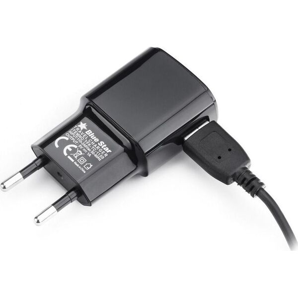 Ładowarka Blue Star BLUE STAR ładowarka sieciowa 1A 5W USB A + kabel USB A do Micro USB TFK-TC-1100B czarna 13938100 5901737182937