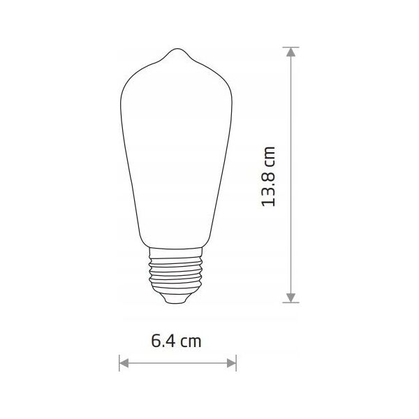 Nowodvorski Nowodvorski Bulb 10594 żarówka 1x6W E27 2200K 560 lm bursztynowa 13938330 5903139105941
