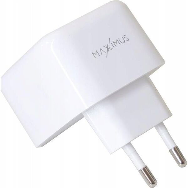 Ładowarka Maxximus ŁADOWARKA SIECIOWA MX THUNDER PD 35W, 2xUSB-C, WHITE / BIAŁY 13938377 5901313560951