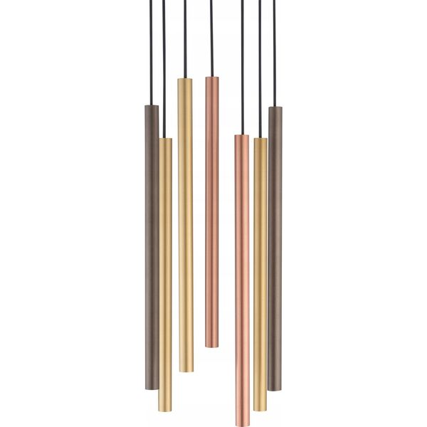 Lampa wisząca Nowodvorski Nowodvorski Laser VII 10704 lampa wisząca zwis 7x10W G9 multikolor/czarna 13938892 5903139107044