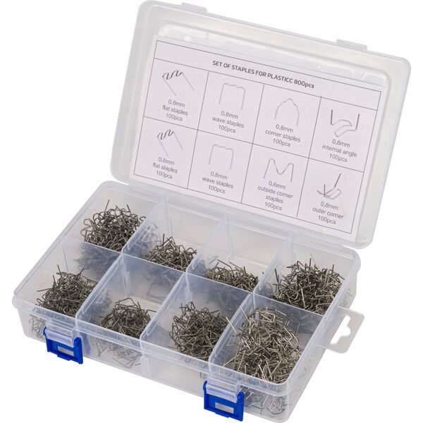 Silver ZSZYWKI DO ZGRZEWAREK PLASTIKU 800szt. MIX SILVER 13939889 5907589368024